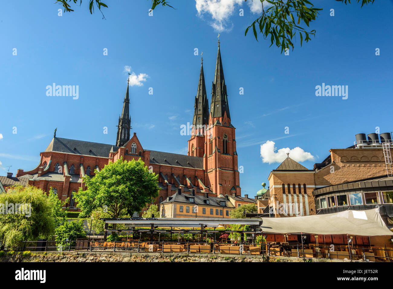 Views around the Cathedralarea of Uppsala Stock Photo