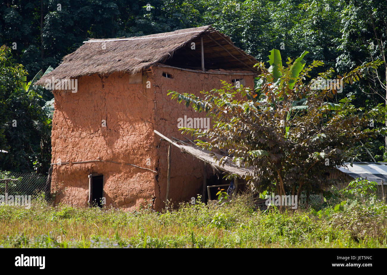 Rice and Tabacco storage n Laos. Stock Photo