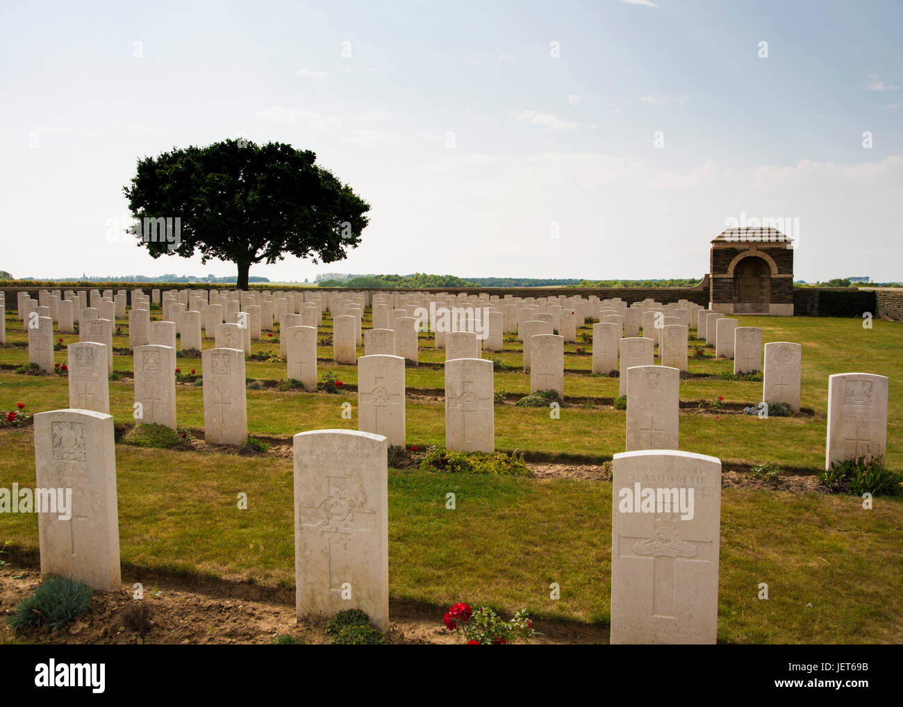 Ruyaulcourt CWGC cemetery of the Great War Stock Photo