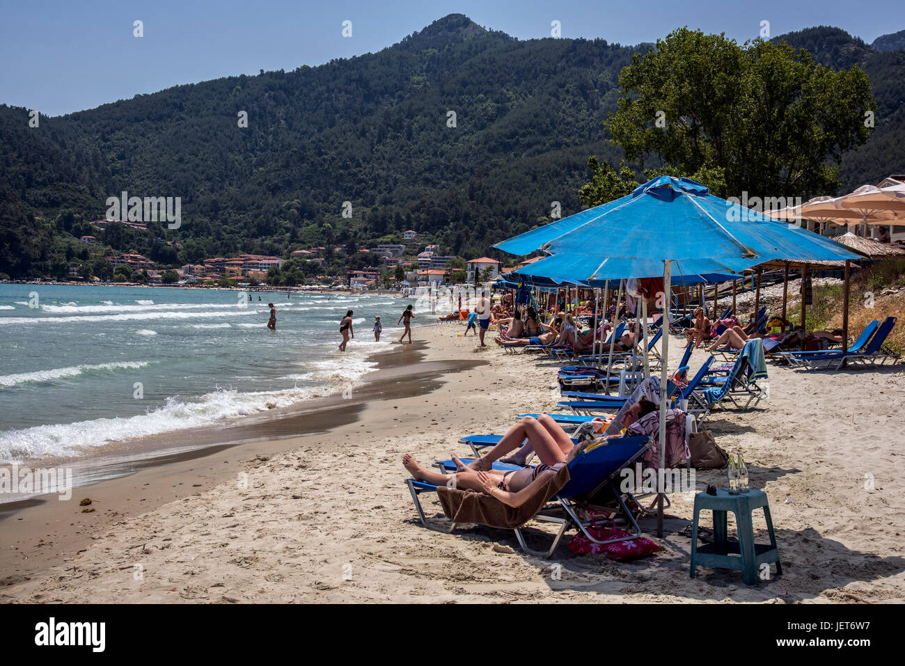 Golden Beach, Thassos Stock Photo Alamy