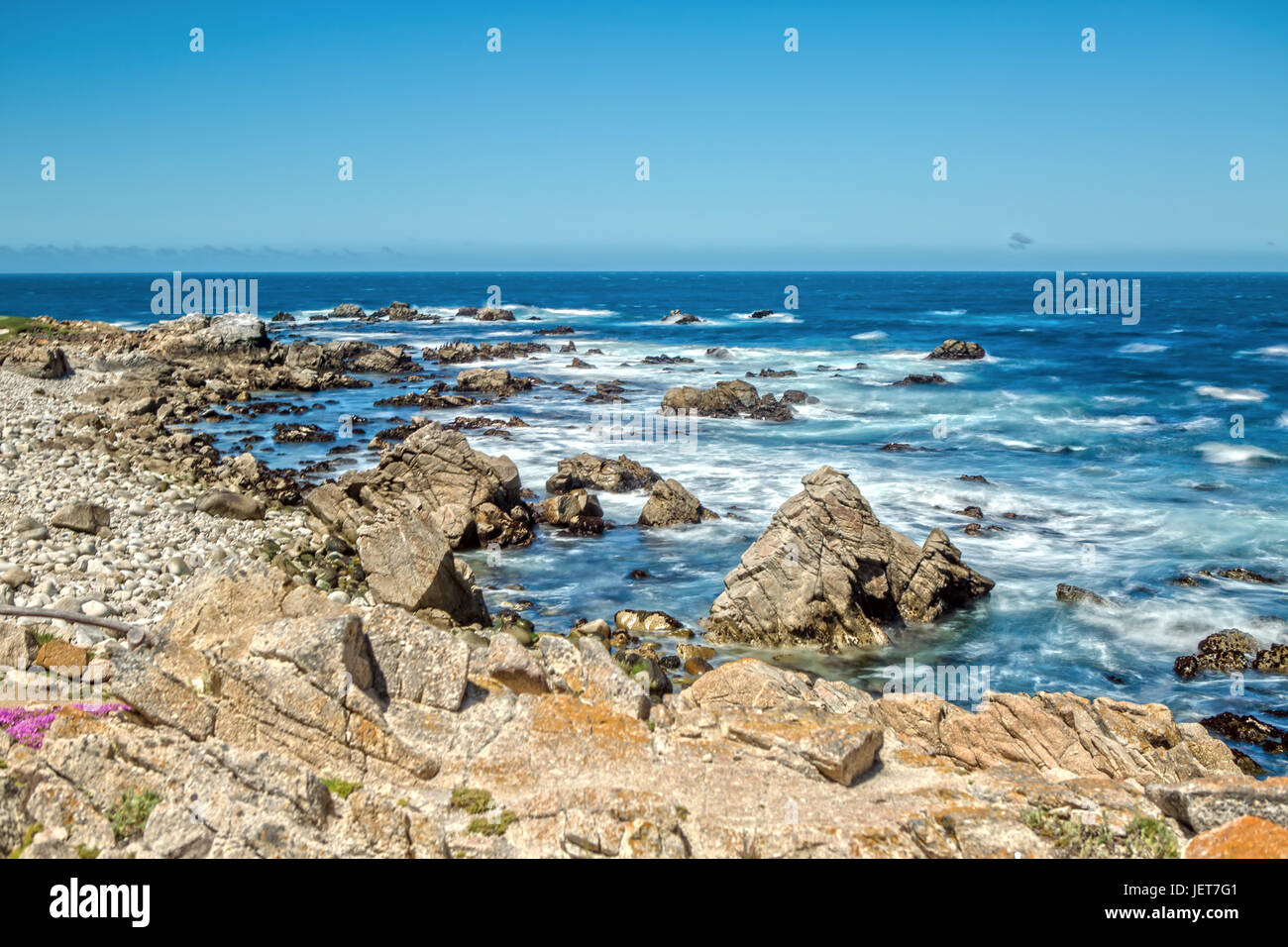 17 Mile Drive at Highway 1 in California Stock Photo