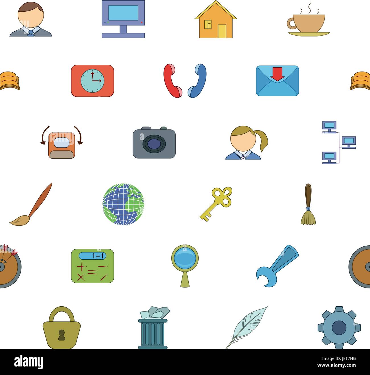 Computer Program Signs, Seamless Stock Vector Image & Art - Alamy