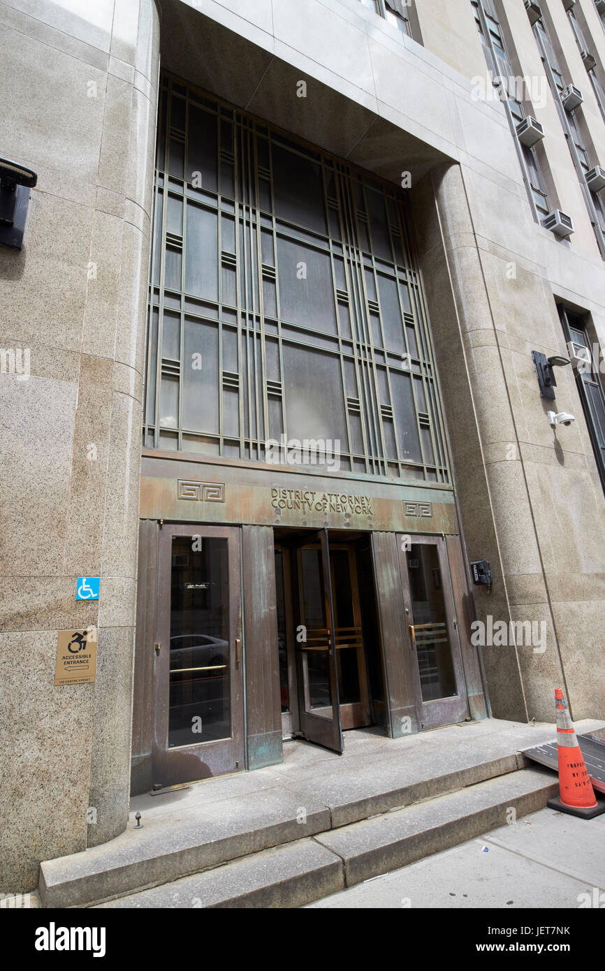 office of the district attorney county of new york, New York City USA