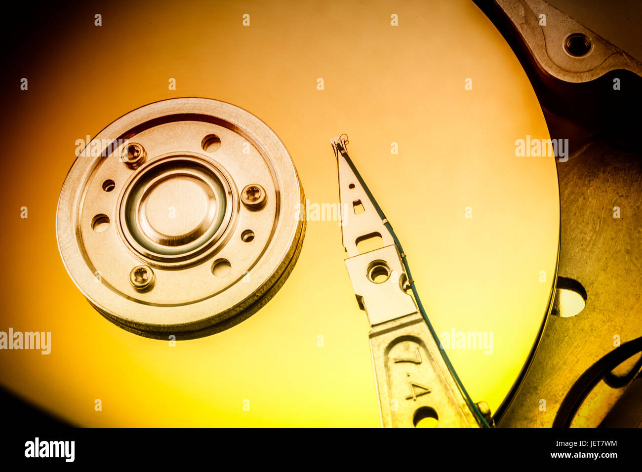 A hard disk drive is a data storage device used for storing and