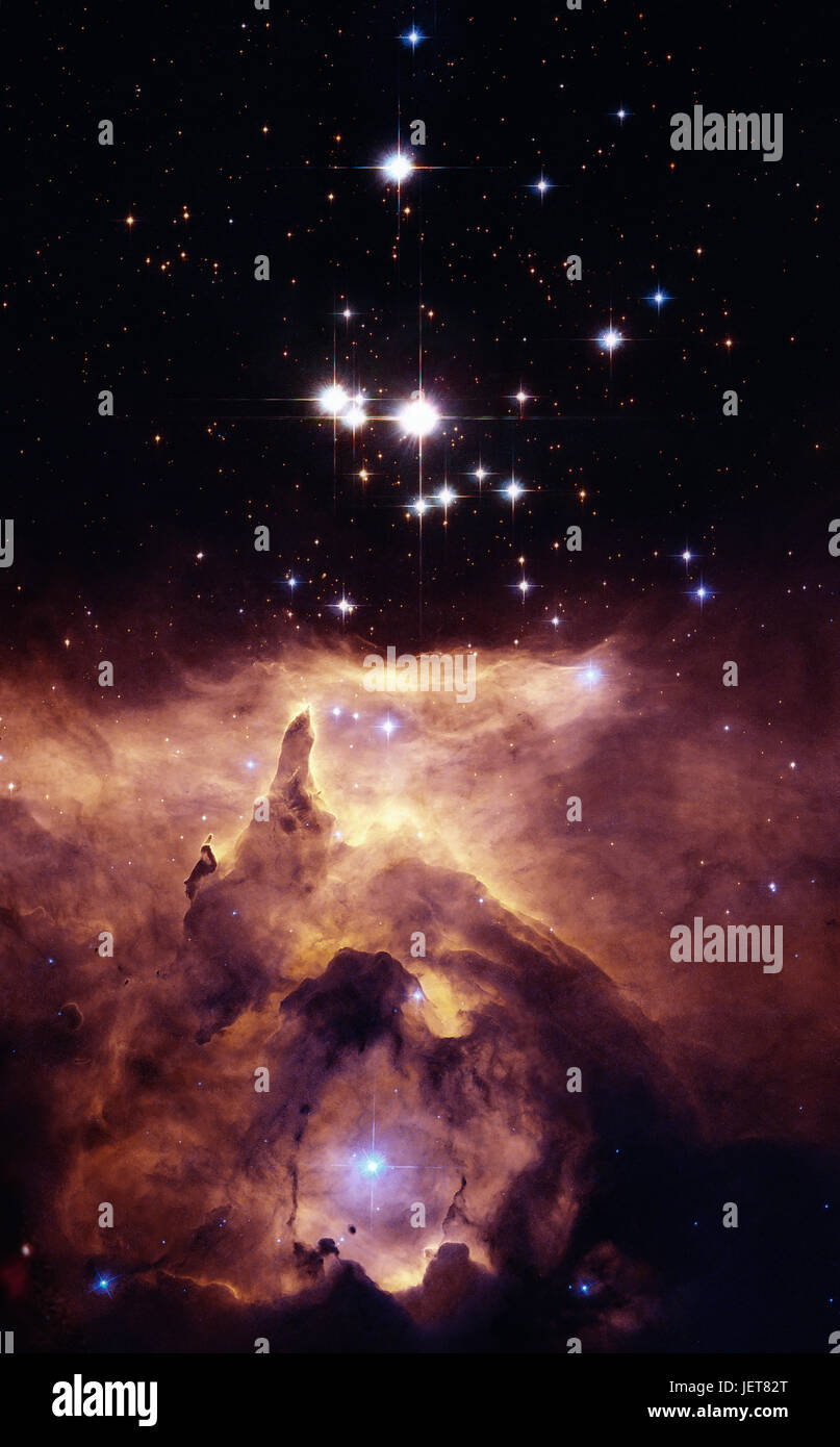 NGC 6357or Lobster Nebula is a diffuse nebula in the constellation Scorpius. The nebula contains many proto-stars. Elements of this image furnished by Stock Photo