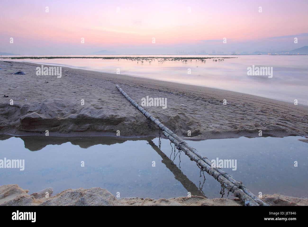 Tropical sunset on the beach in hong kong Stock Photo - Alamy