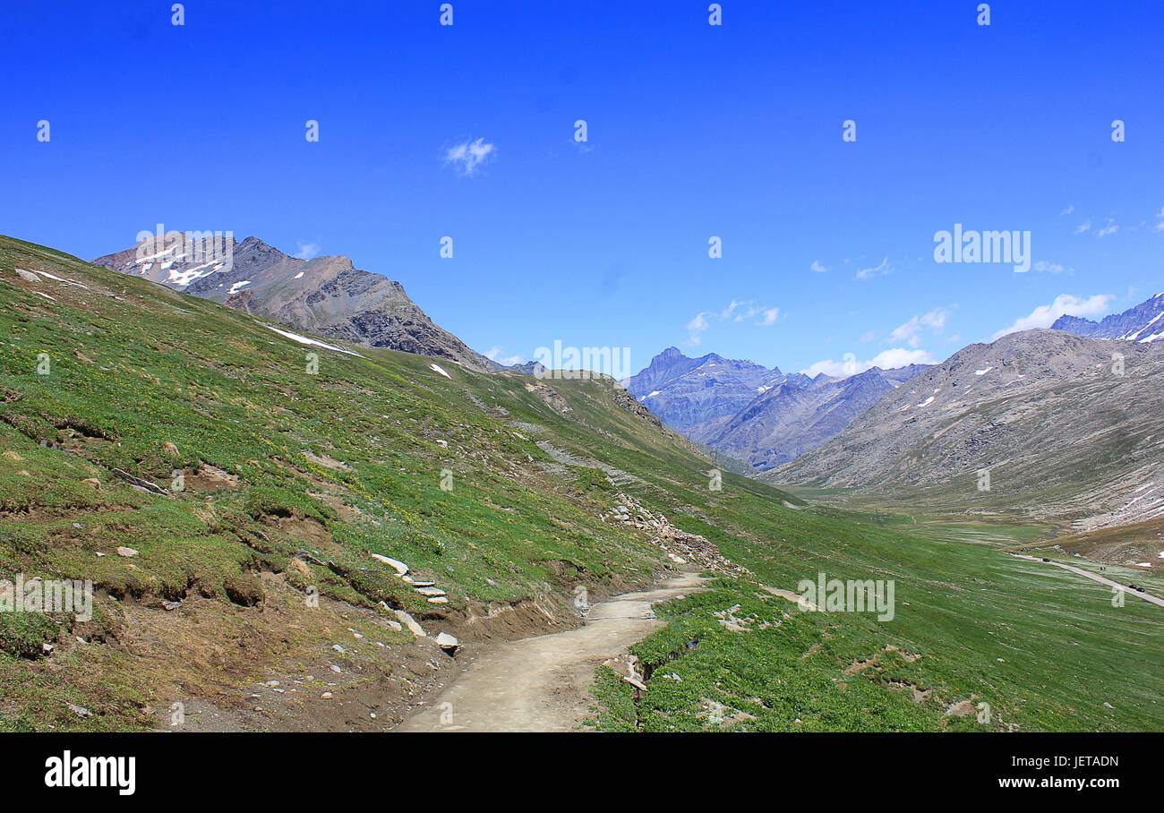 an alpine path in mountain Stock Photo Alamy