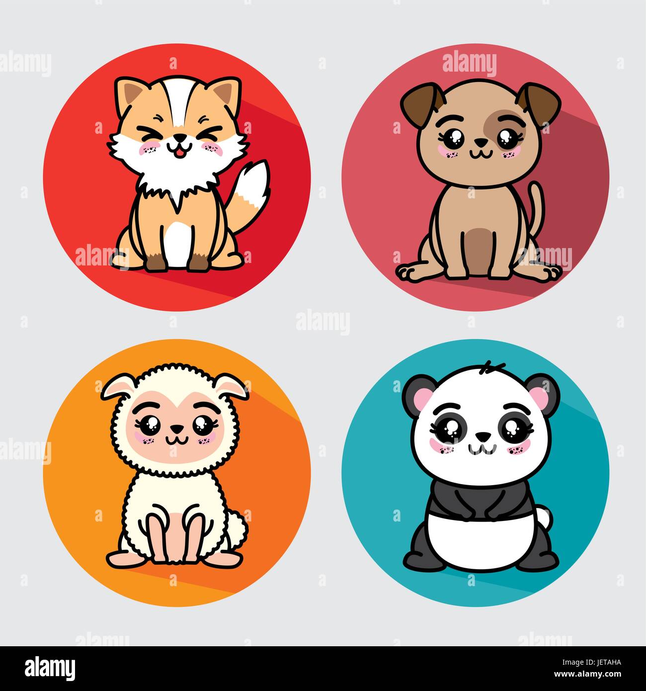 set of cute animal Stock Vector Image & Art - Alamy