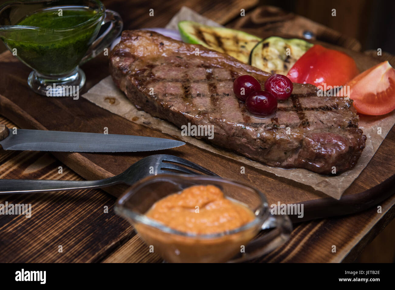 grilled beef steak Stock Photo - Alamy