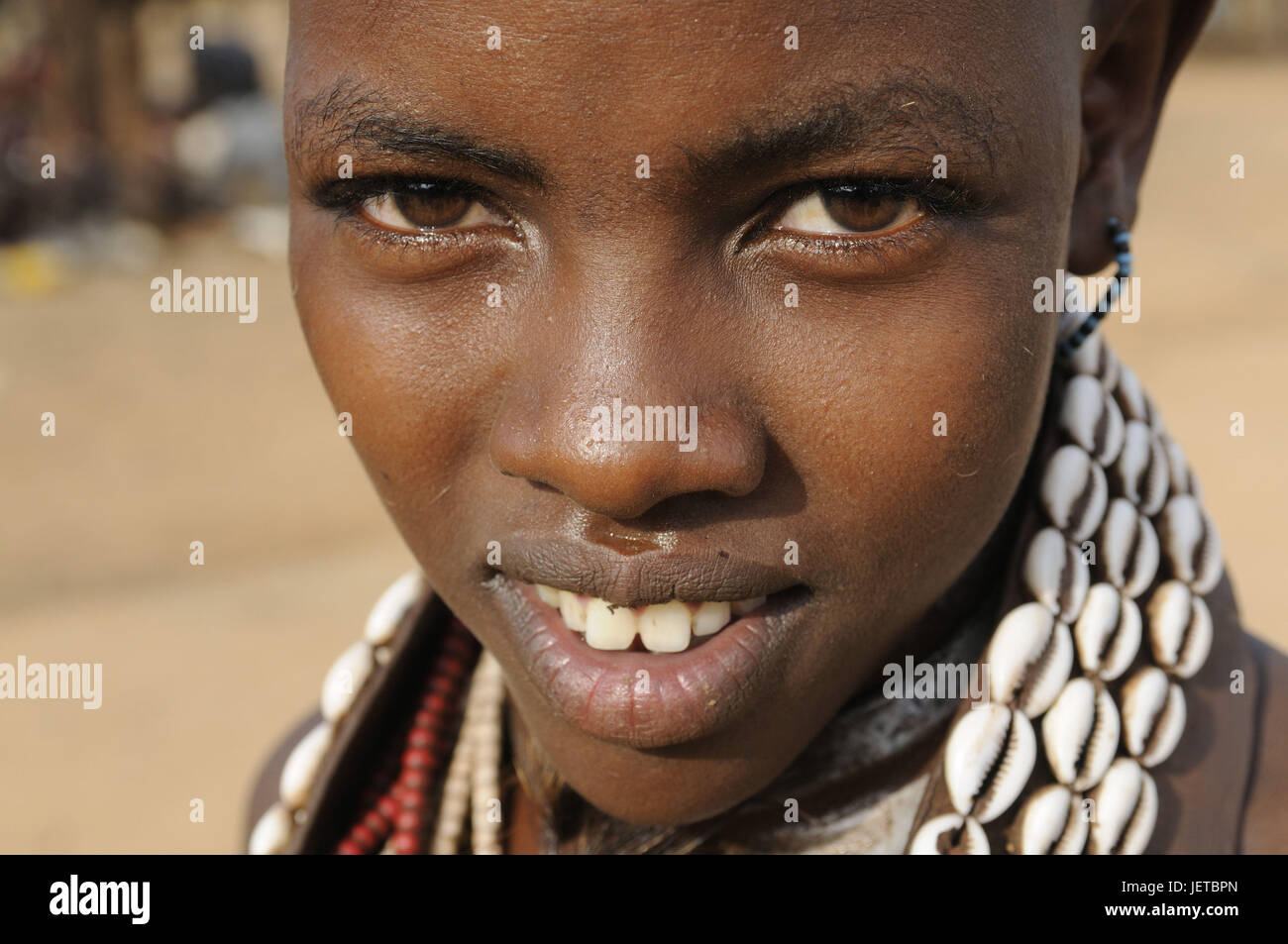 Girls, tribe Hamar, southern Omotal, south Ethiopia, Stock Photo