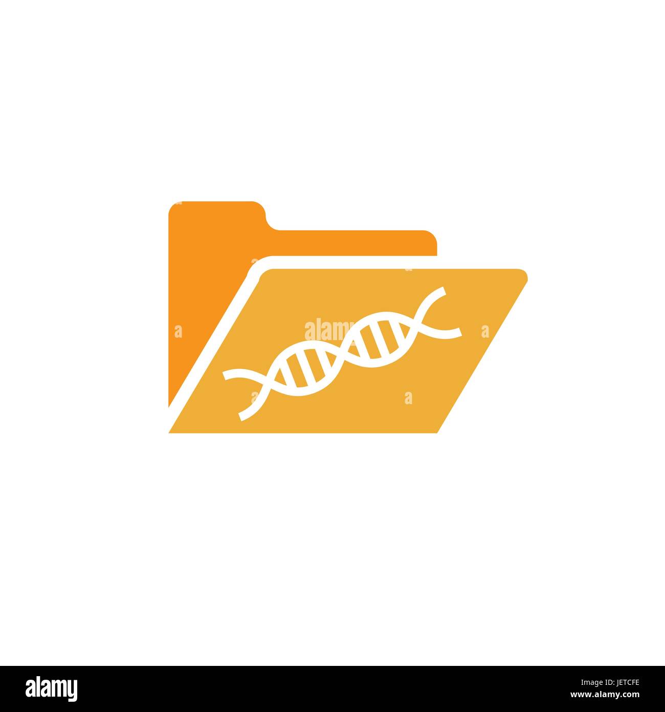 Ancestry or Genealogy Icon DNA helix for medical records Stock Vector