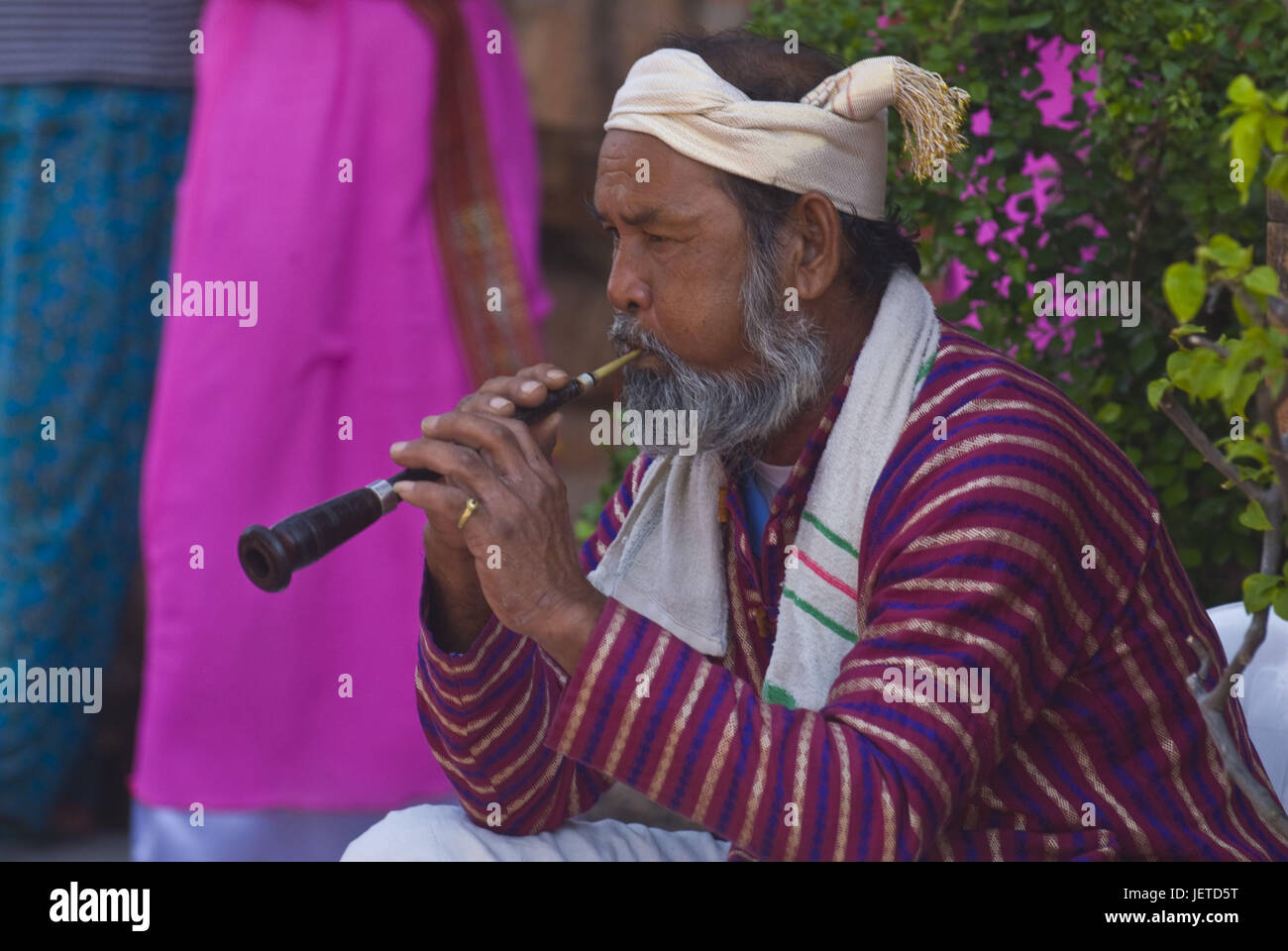 Man plays the flute, Nha Trang, Vietnam Stock Photo Alamy
