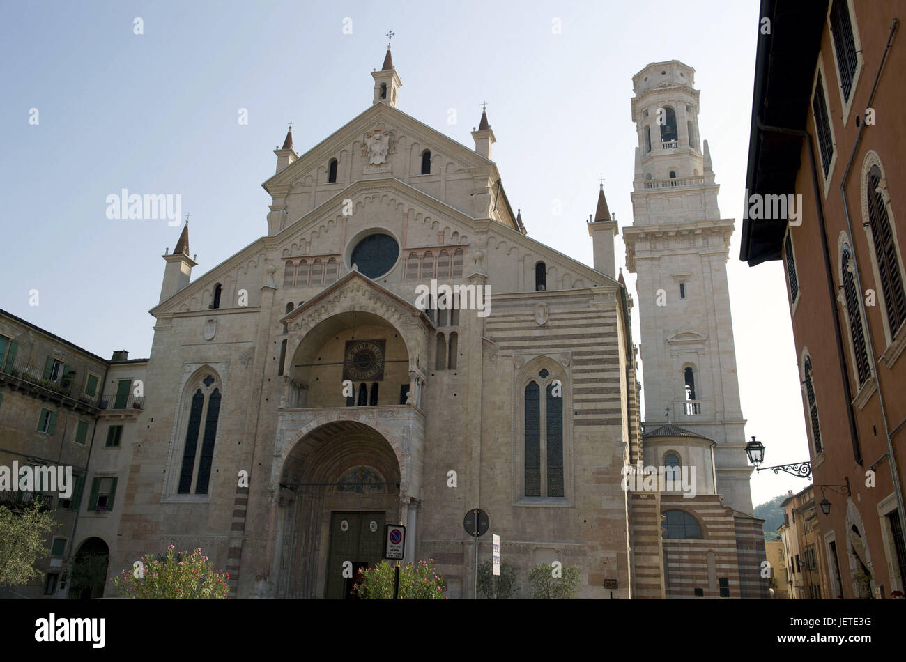 Italy, Veneto, Verona, cathedral, outside view, Stock Photo