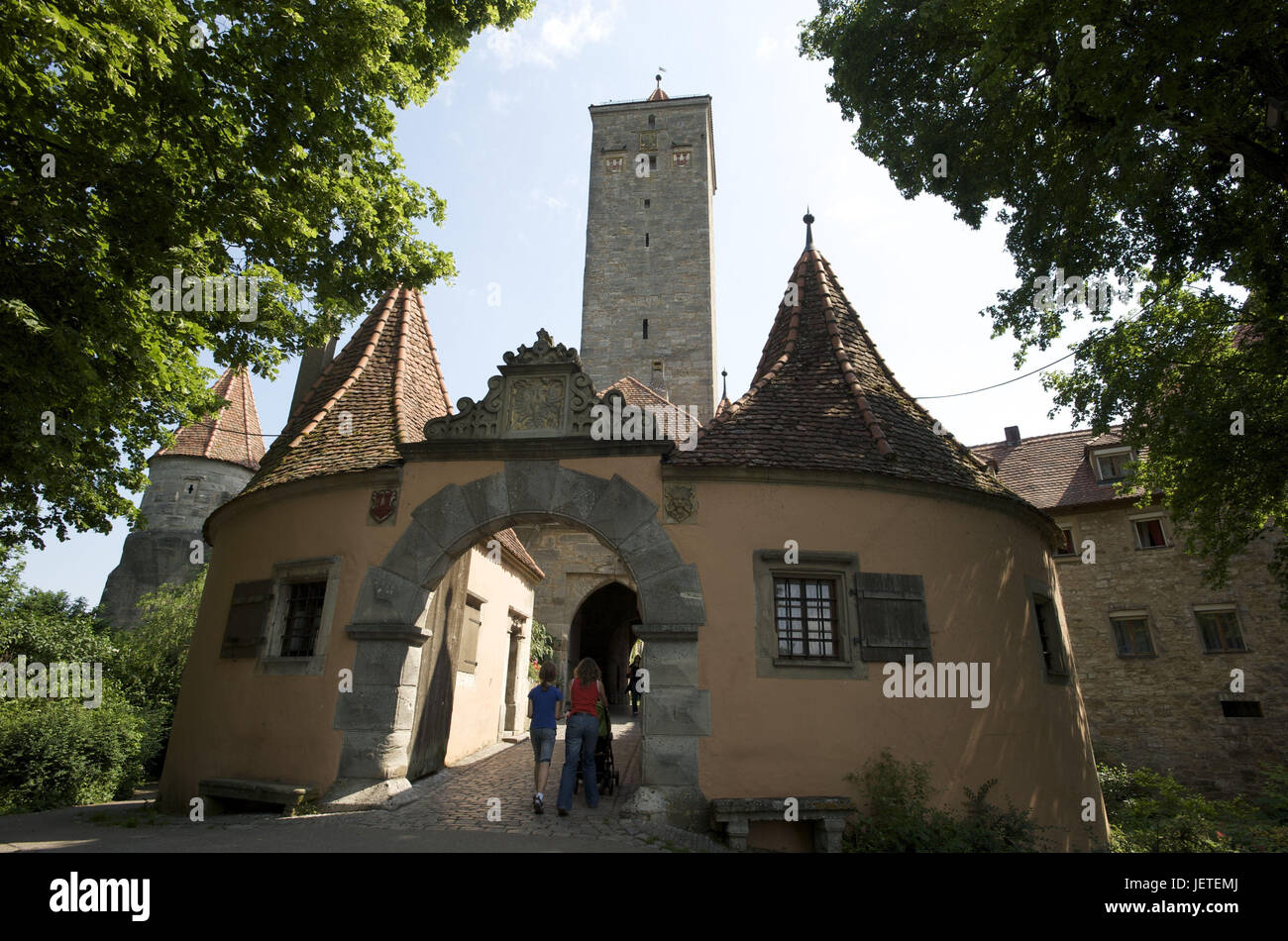 Germany, Bavaria, Rothen's castle whether the cock pigeon, tower ...
