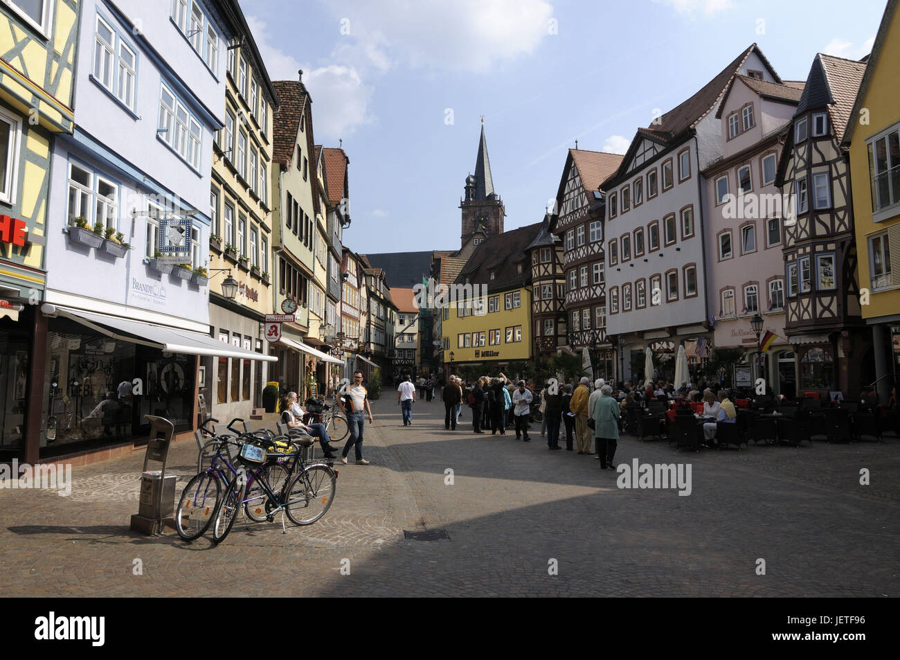 Old Town, medievally, value home, the Main, Baden-Wurttemberg, Germany, Stock Photo
