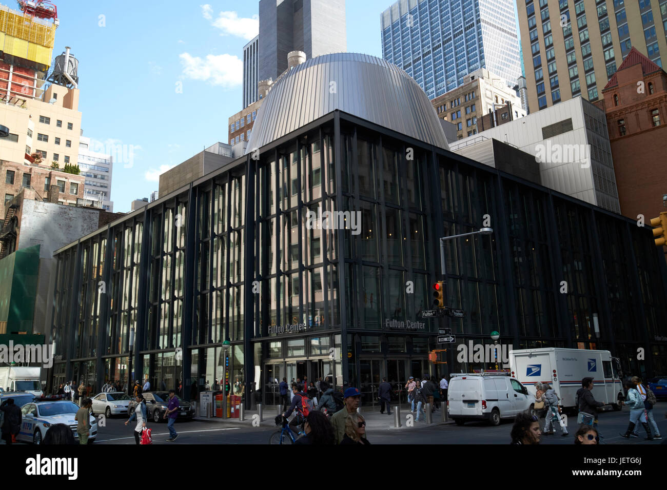 fulton center fulton street transit center New York City USA Stock
