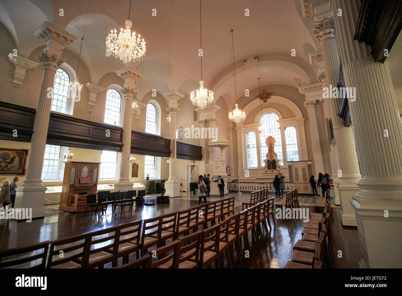 interior of saint pauls chapel New York City USA Stock Photo