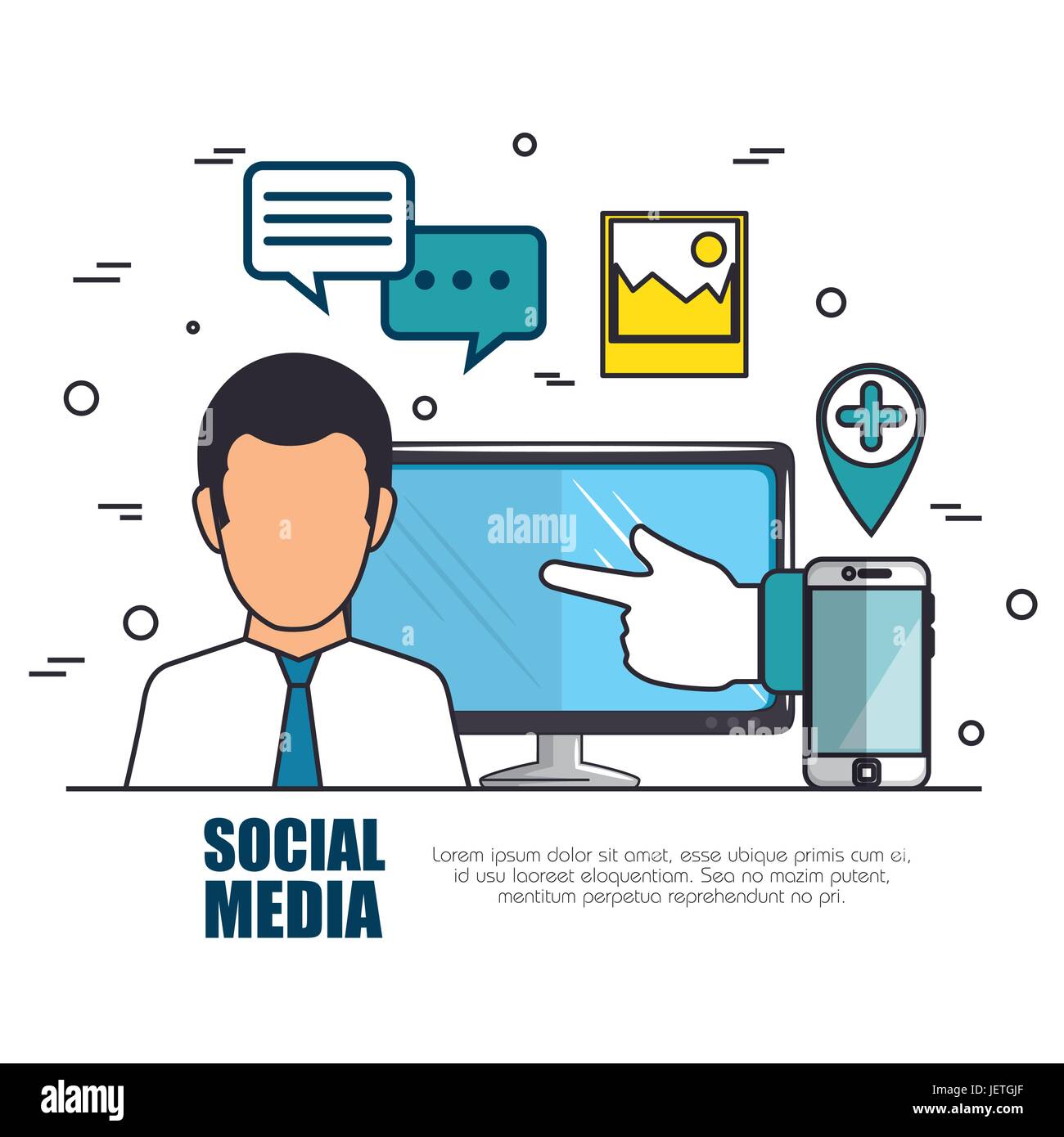 social media network concept Stock Vector Image & Art - Alamy