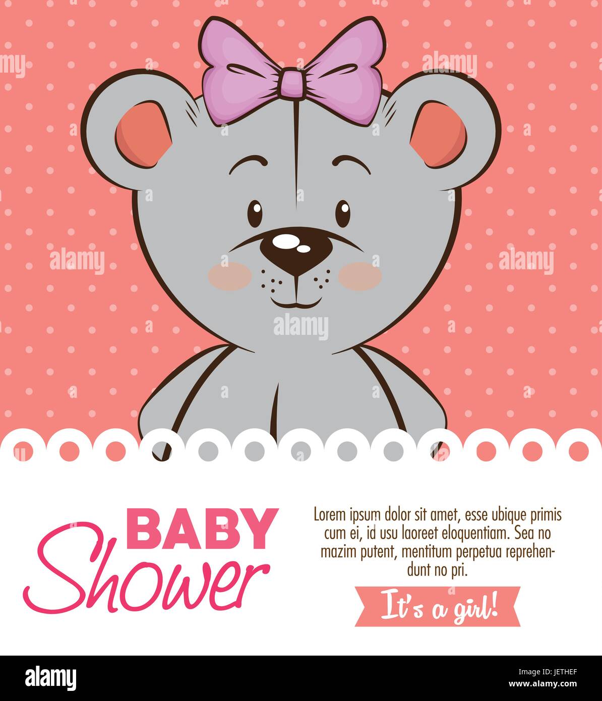 baby shower girl invitation card Stock Vector Image & Art - Alamy