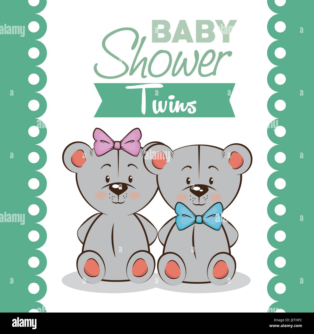 baby shower girl invitation card Stock Vector Image & Art - Alamy