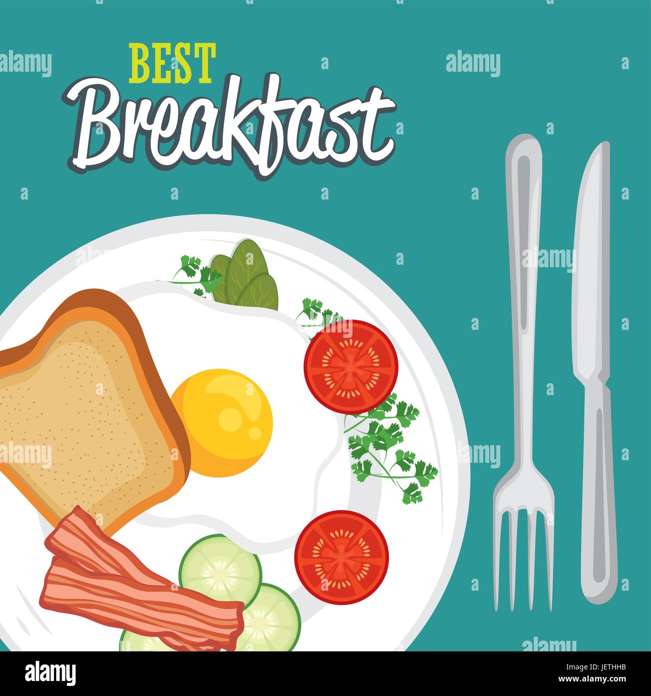 breakfast concept with food and drinks Stock Vector Image & Art - Alamy