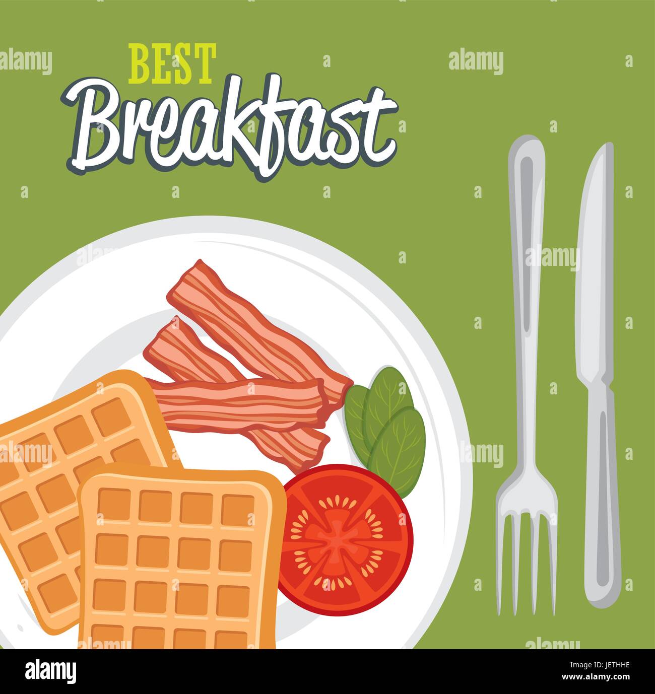 breakfast concept with food and drinks Stock Vector Image & Art - Alamy