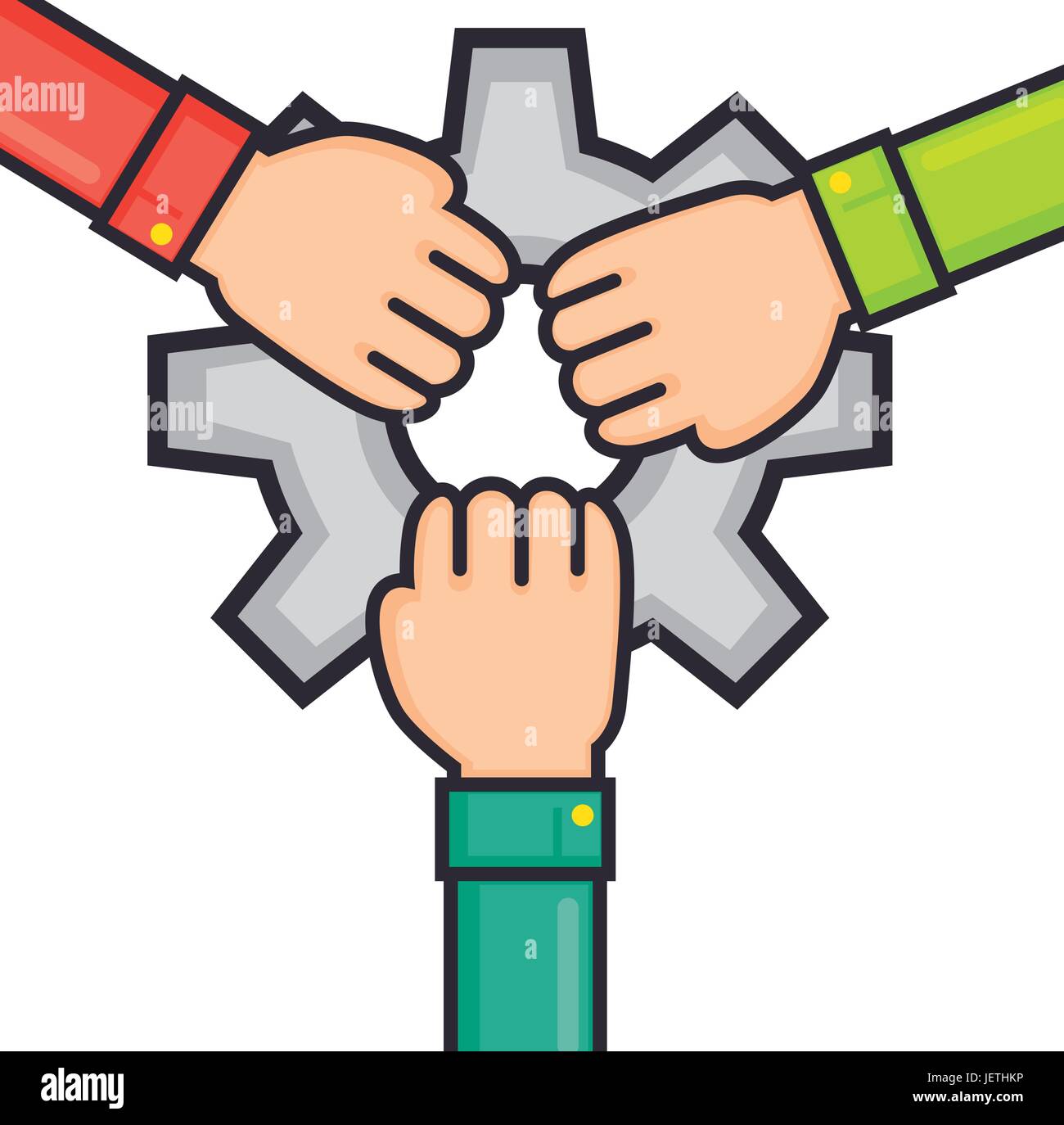 Men gear teamwork corporate business Stock Vector Images - Alamy