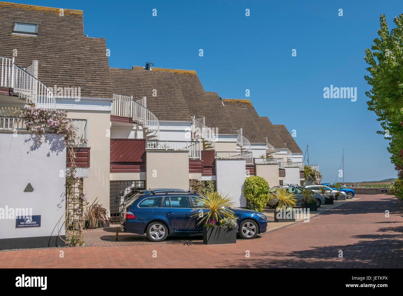 Modern Chalet Style houses at a waterside location at Christchurch Quay