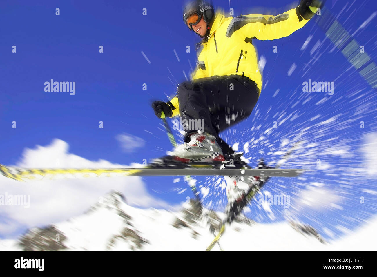 Skiing - skiing - trend sport, Skiing - Skifahren - Trendsport Stock Photo