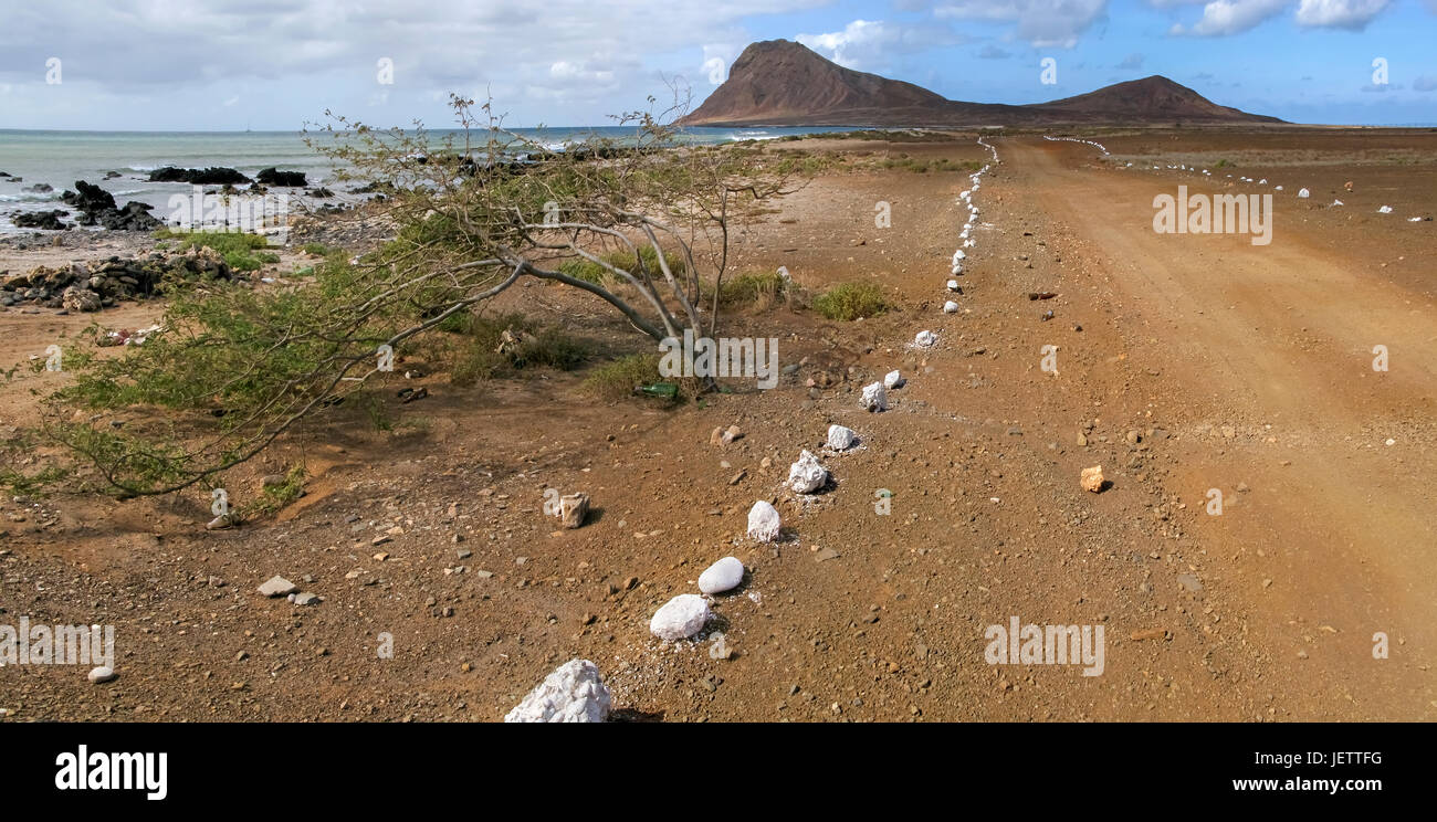 panorama island of Sal Cape Verde Islands, desolate beautiful island full of atmosphere Stock Photo