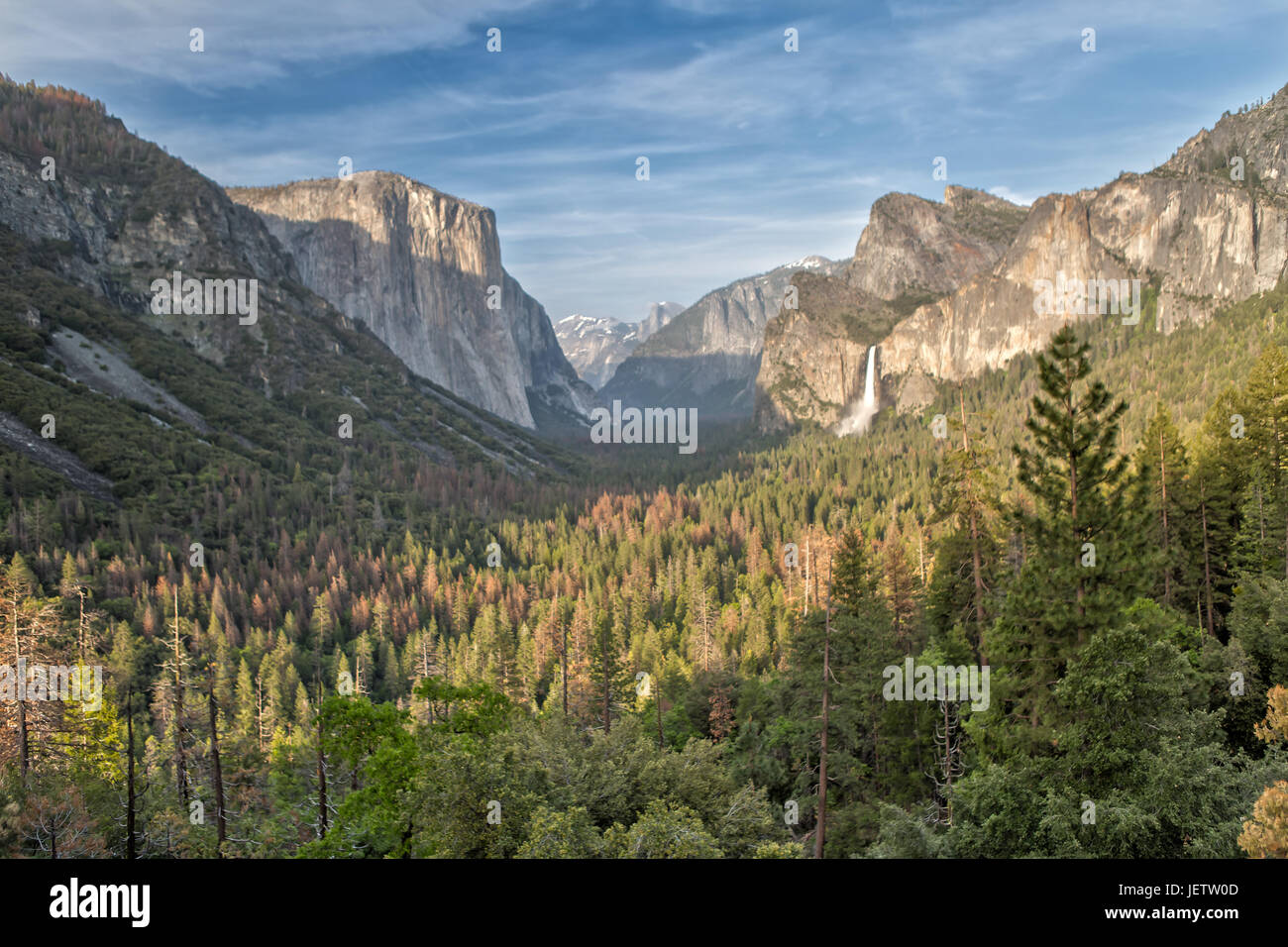 Tunnel View in Yosemite National Park Stock Photo