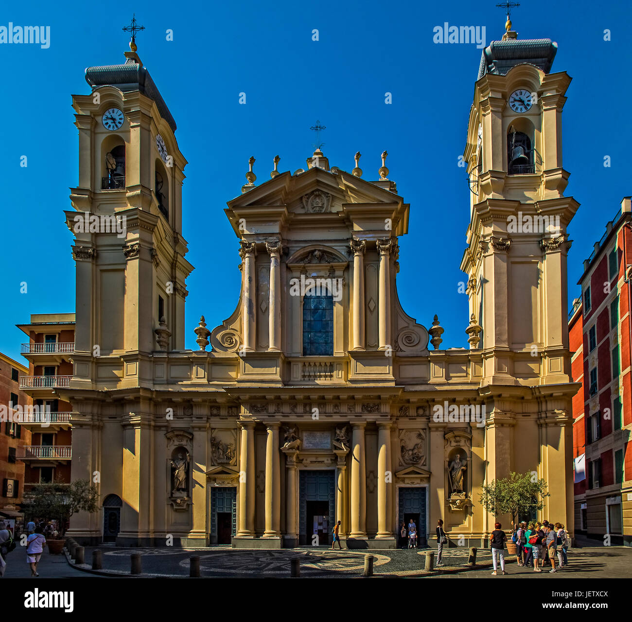 Italy Liguria Santa Margherita Ligure church Santa Margherita d'Antiochia Stock Photo