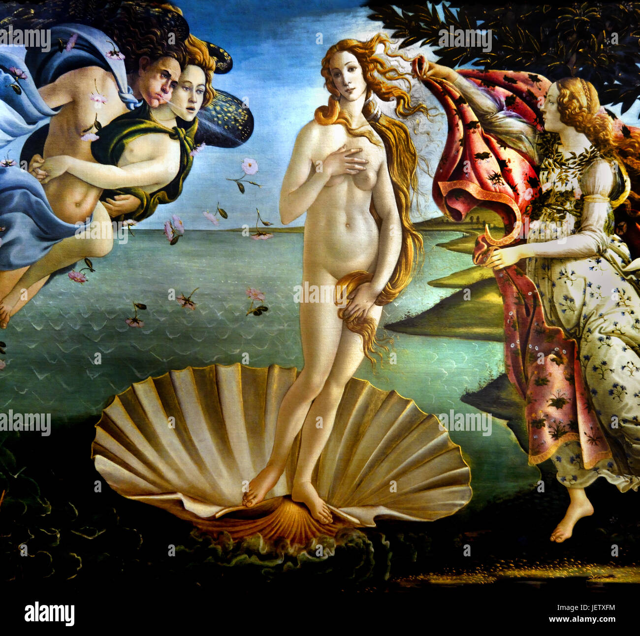 The Birt of Venus 1485 Sandro Botticelli ( Alessandro di Mariano Filipepi ) 1445-1510 Florence Italian painter Florentine school Early Renaissance. Stock Photo