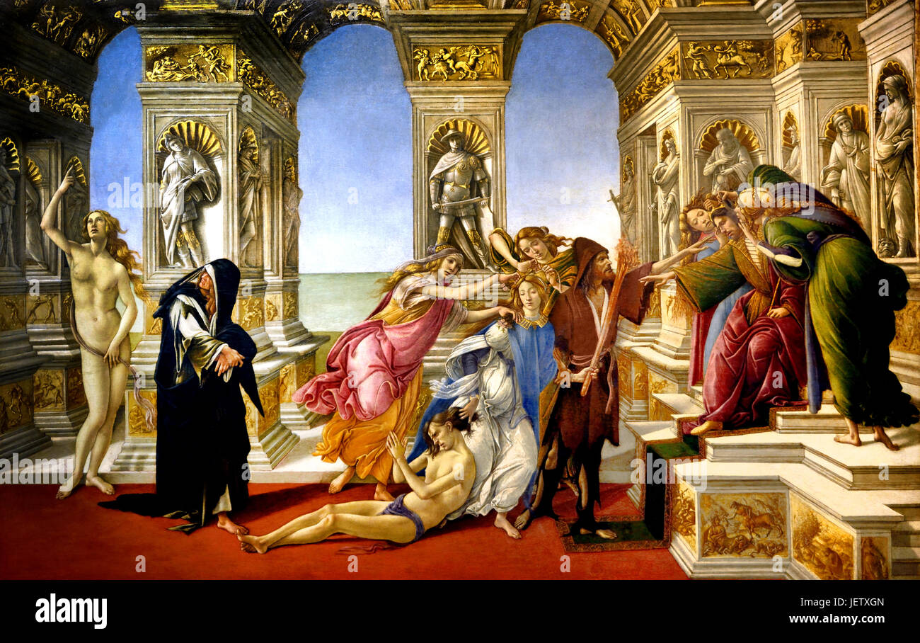 Calumny of Apelles 1495 Sandro Botticelli ( Alessandro di ...