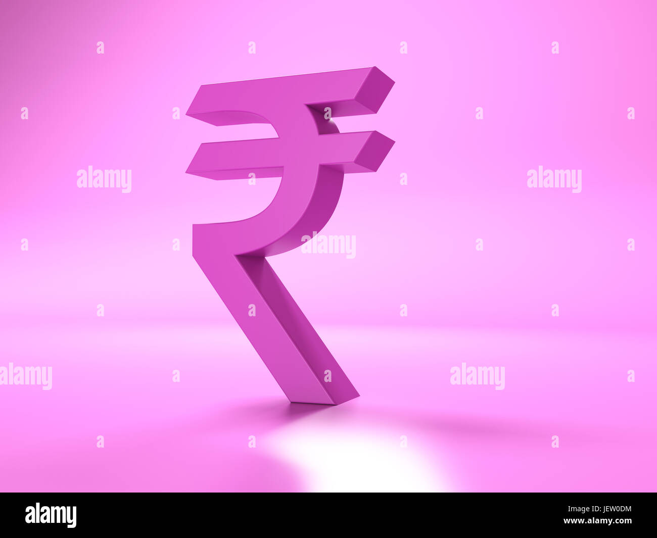 Rupee Indian currency - 3D Rendering Image Stock Photo