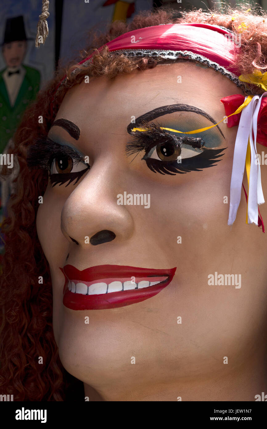 Detail of carnival giant dolls in Olinda, Brazil Stock Photo Alamy