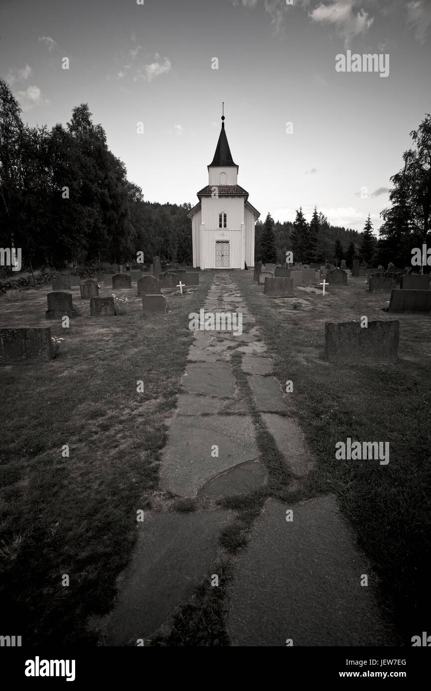 Church with graveyard Stock Photo Alamy