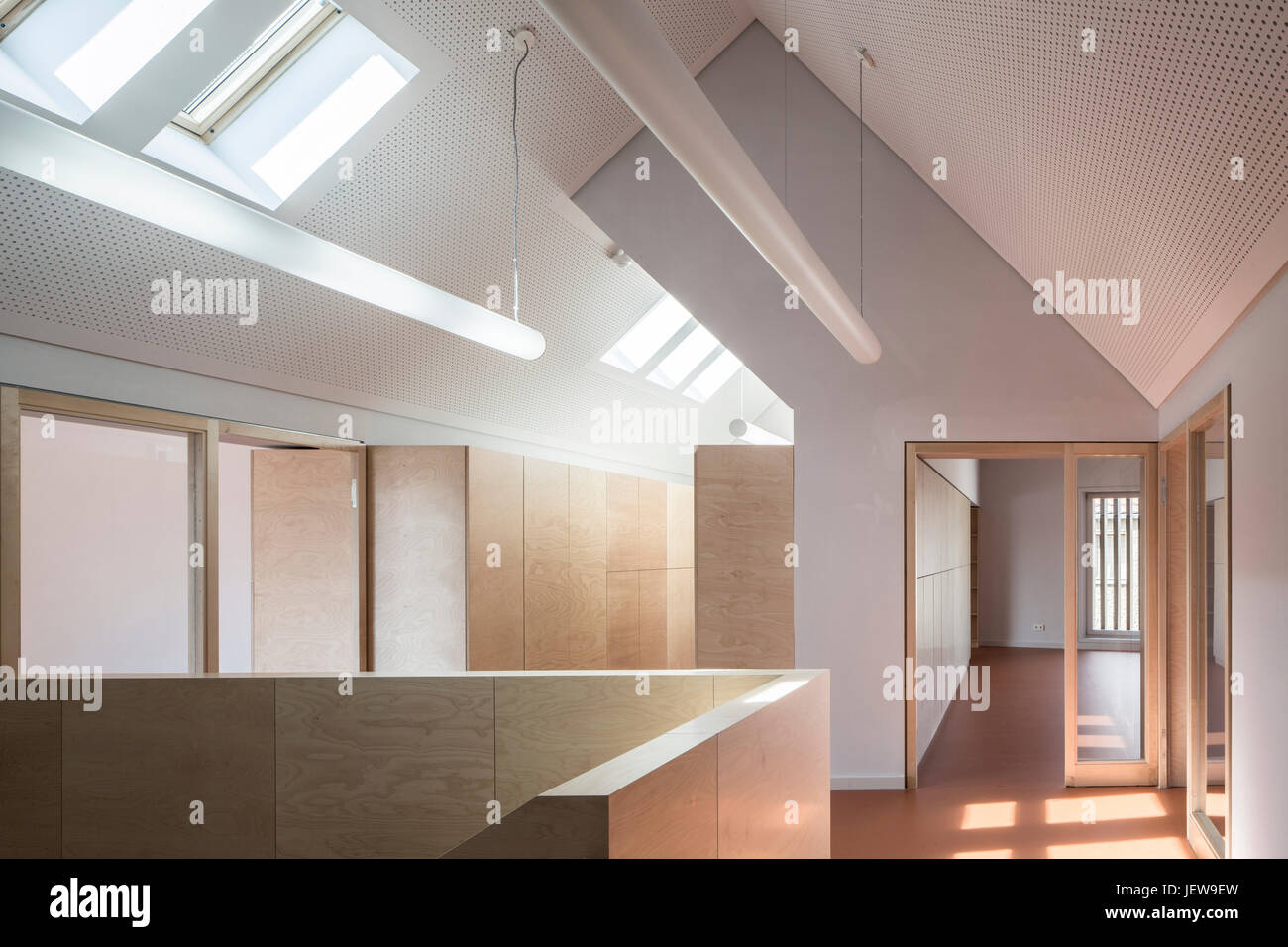 Corridor with group rooms on upper floor. Kindergarten Mitte Kyritz