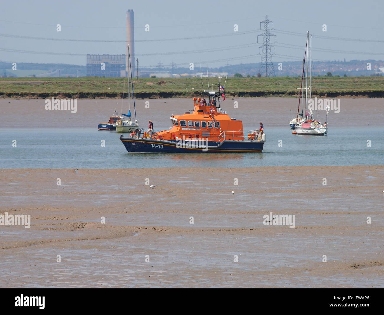 Sheerness Lifeboat in Queenborough Harbour Stock Photo Alamy