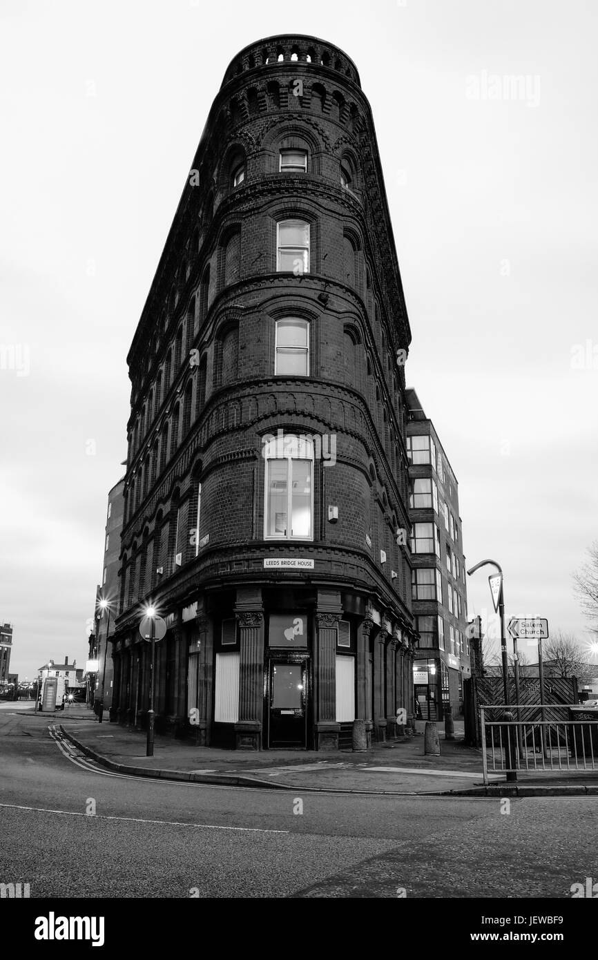 Leeds Bridge House, also known as the Flat Iron similar to the building