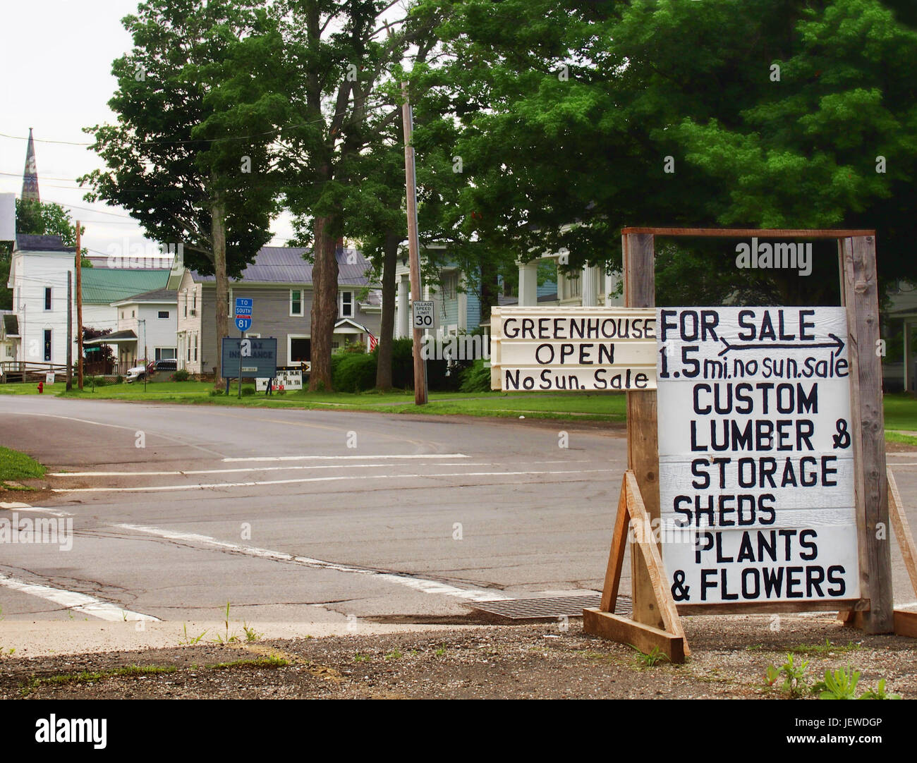 Sackets Harbor, New York, USA. June 27, 2017. The small village of