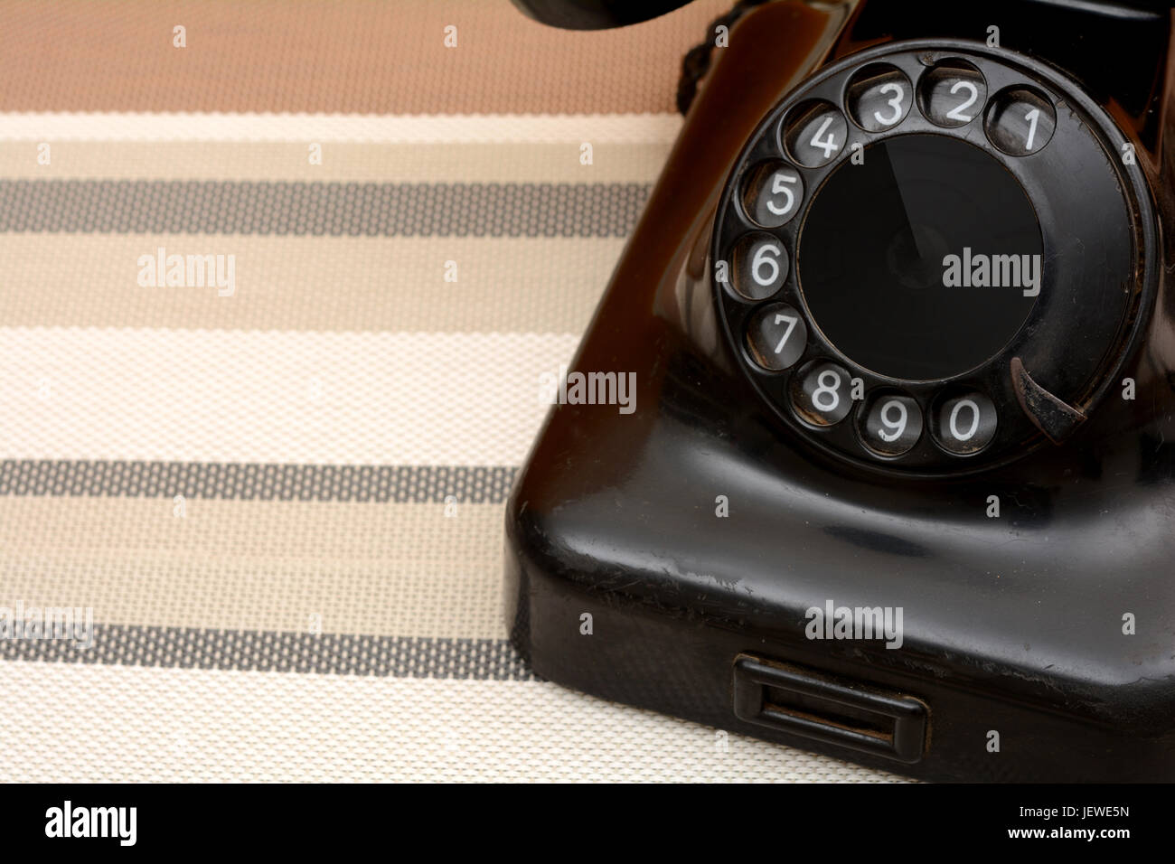 Close Up of Dial Retro Landline Phone Stock Photo Alamy