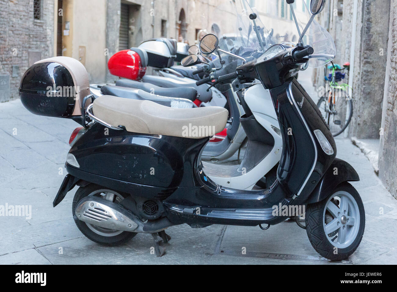 A row of motorcycles in Italy Stock Photo Alamy