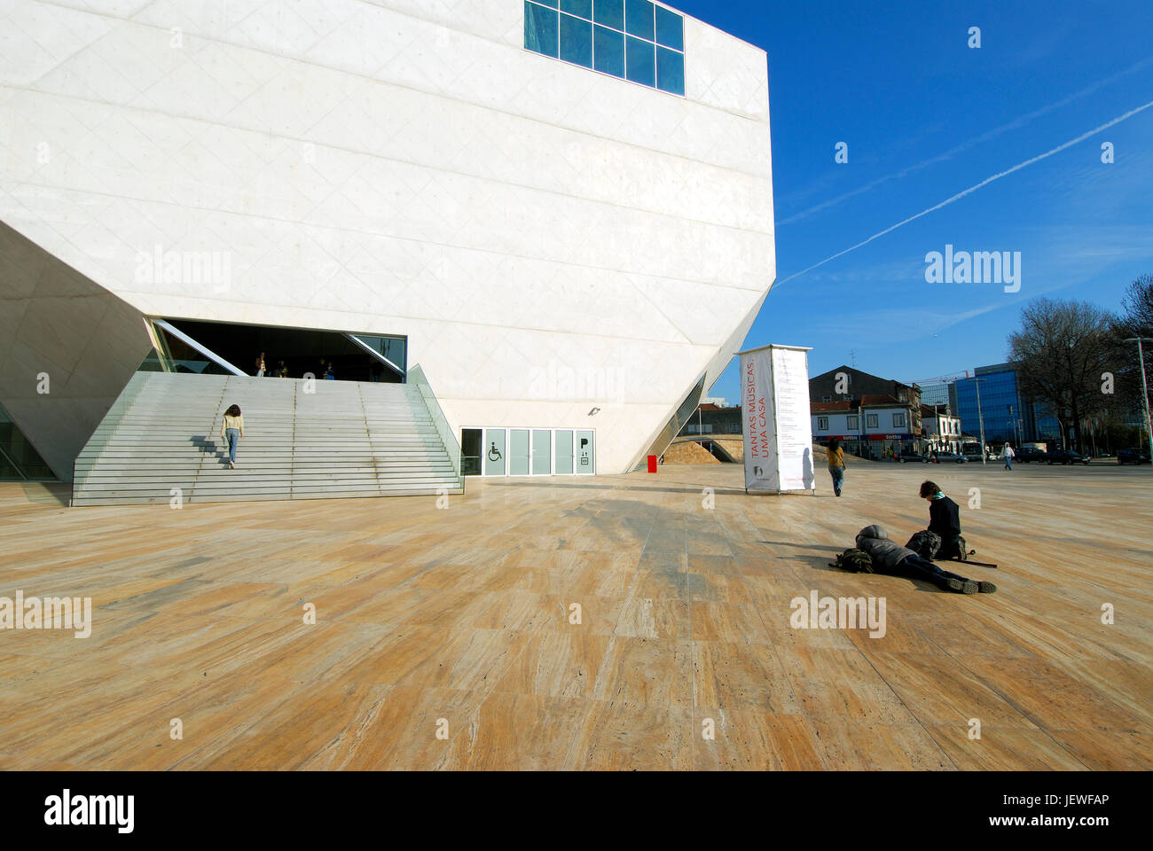 Casa da Musica (Music House) in Oporto. A project by Rem Koolhaas. Portugal Stock Photo