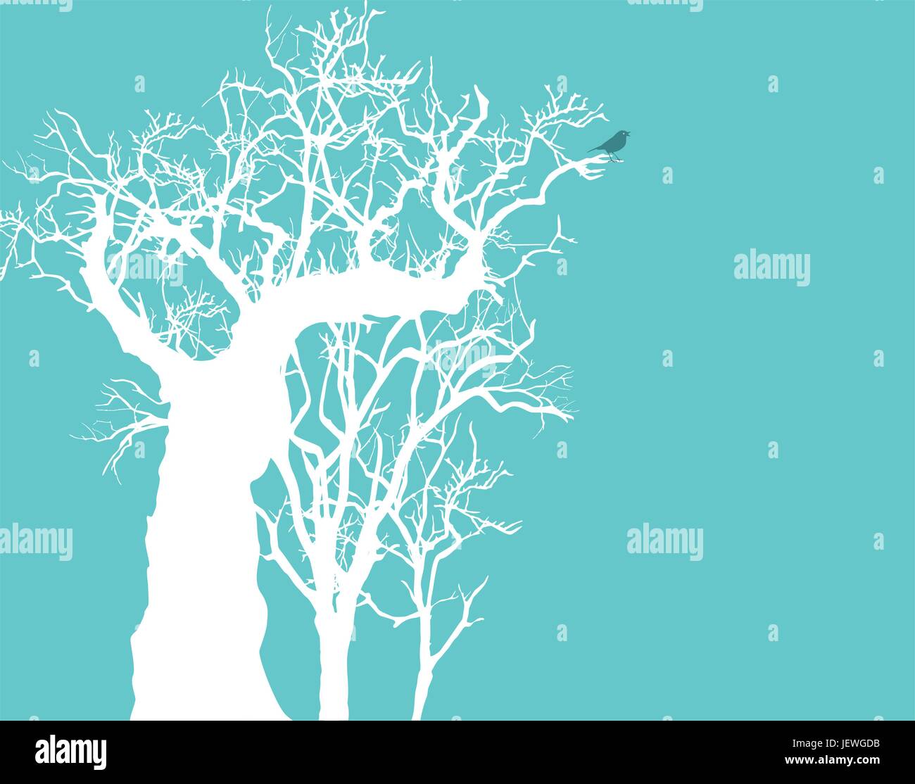 blue, tree, garden, winter, bird, wood, cold, wedding, marriage, marriage Stock Vector