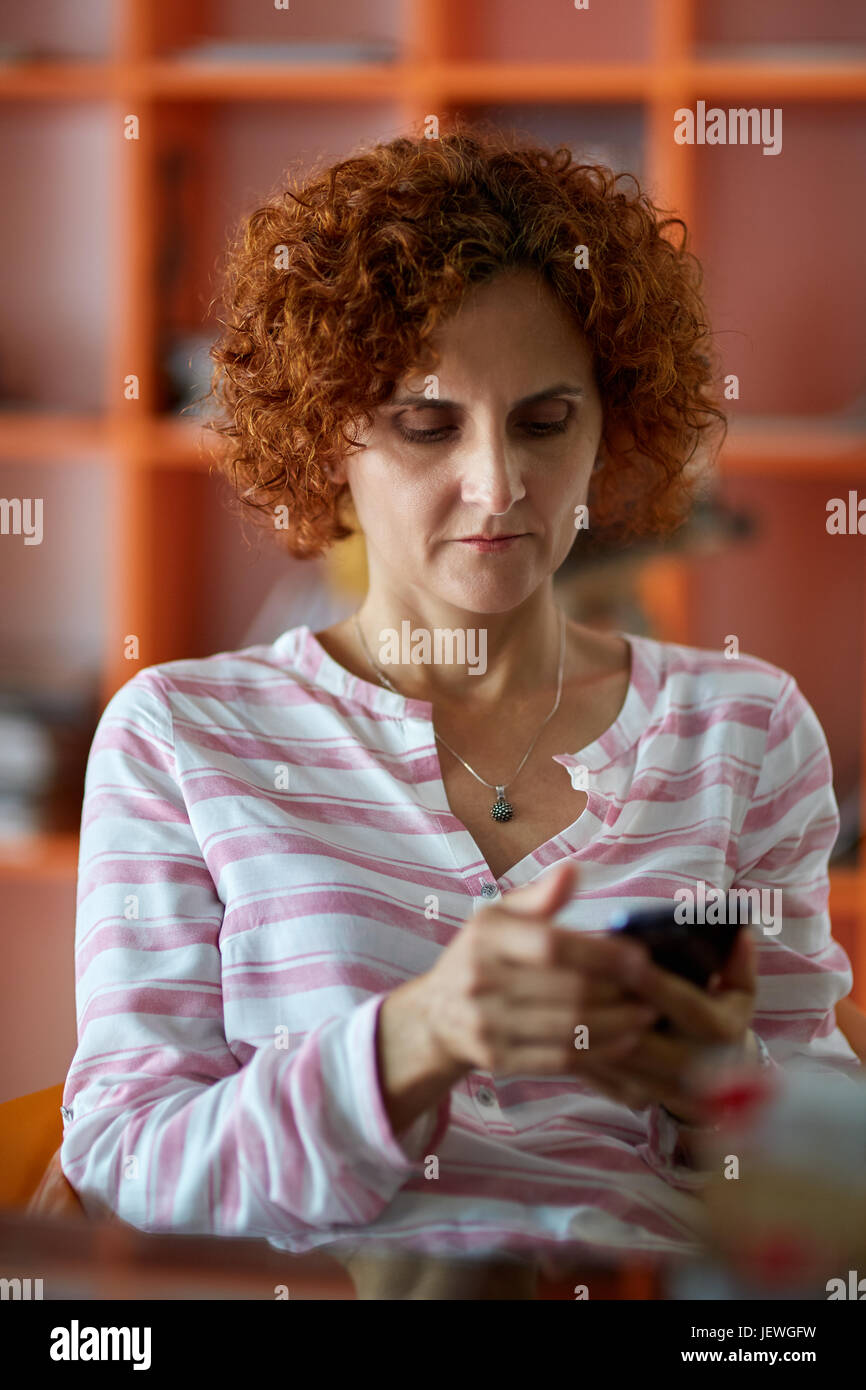 Candid portrait curly redhead woman hi-res stock photography and images ...