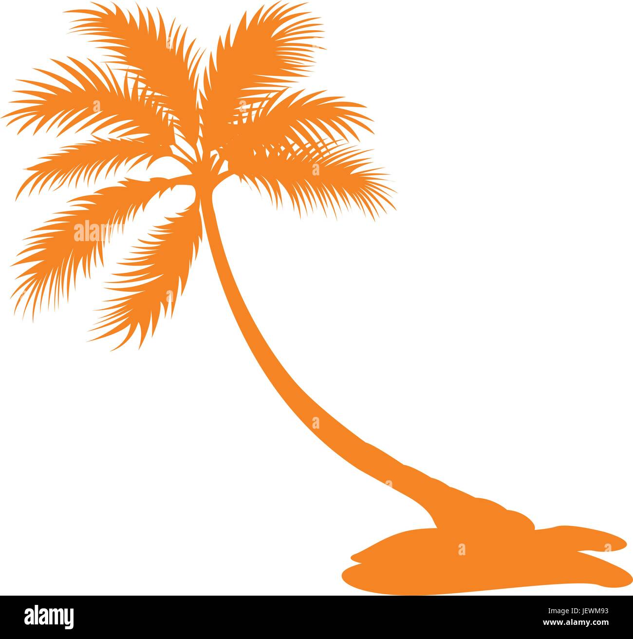 Isolated palm tree silhouette Stock Vector Image & Art - Alamy