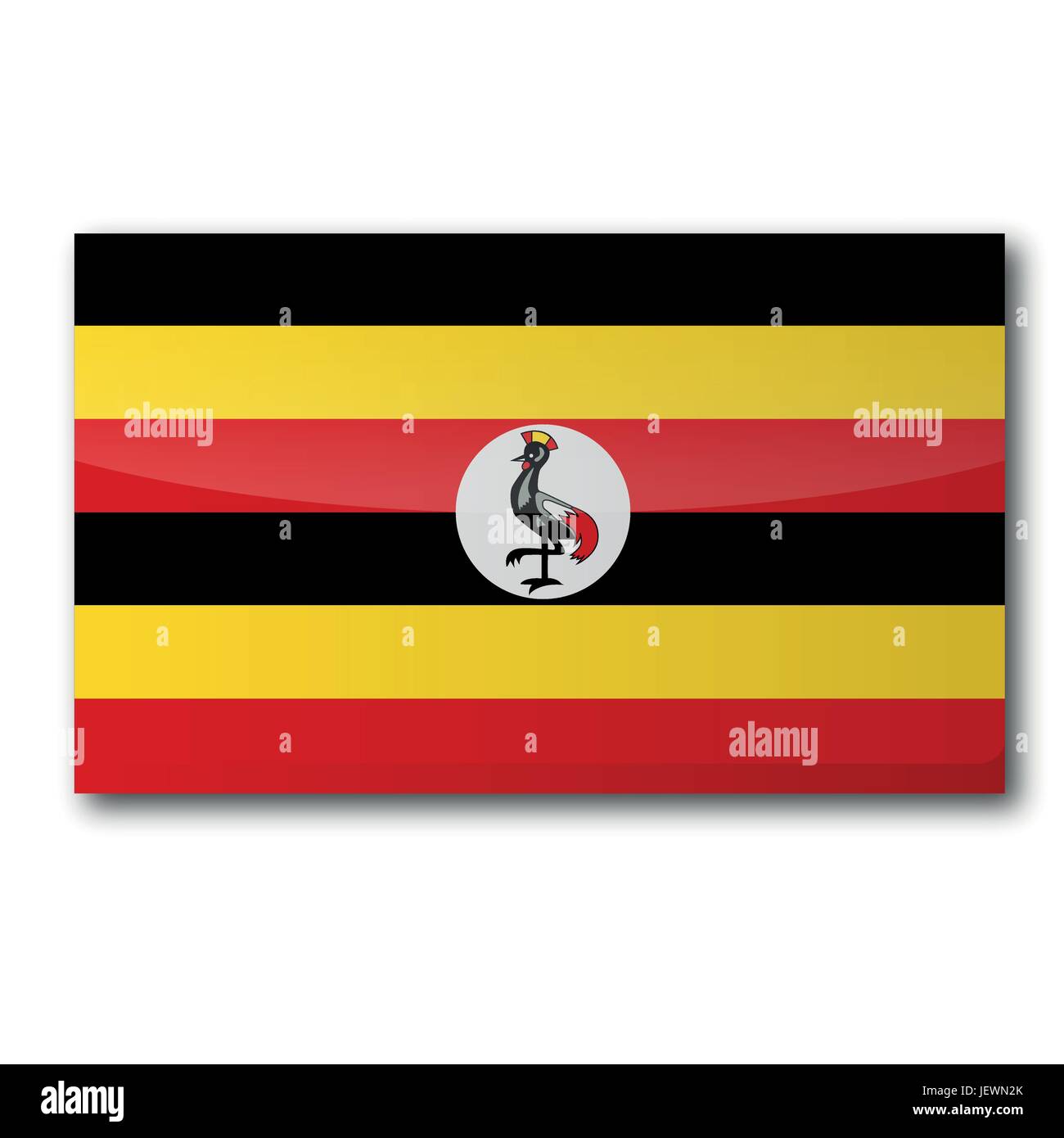 flag, East Africa, uganda, english, social, africa, flag, border, button, card, Stock Vector