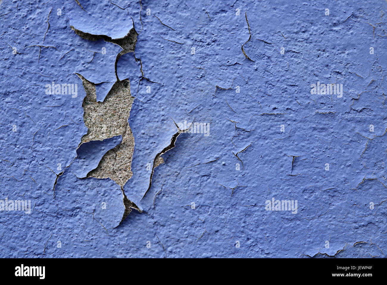 exfoliated facade paint on a wall Stock Photo