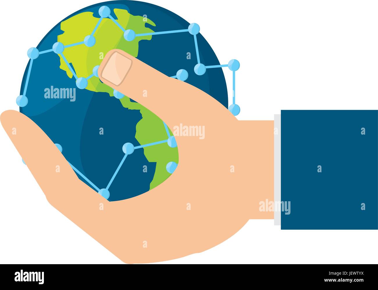 isolated web hand connection Stock Vector Image & Art - Alamy